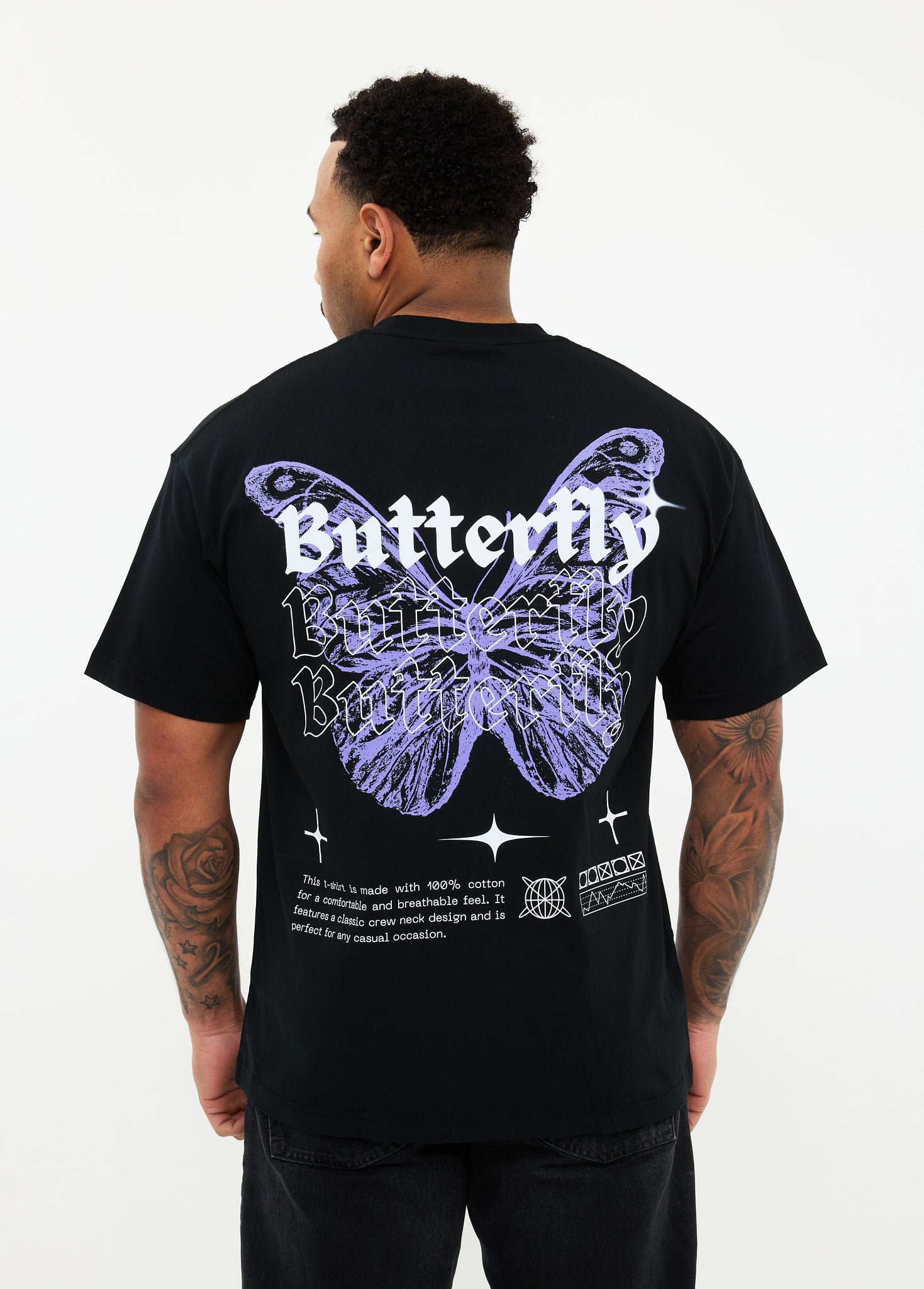 Oversized T-shirt 100% Katoen – Butterfly