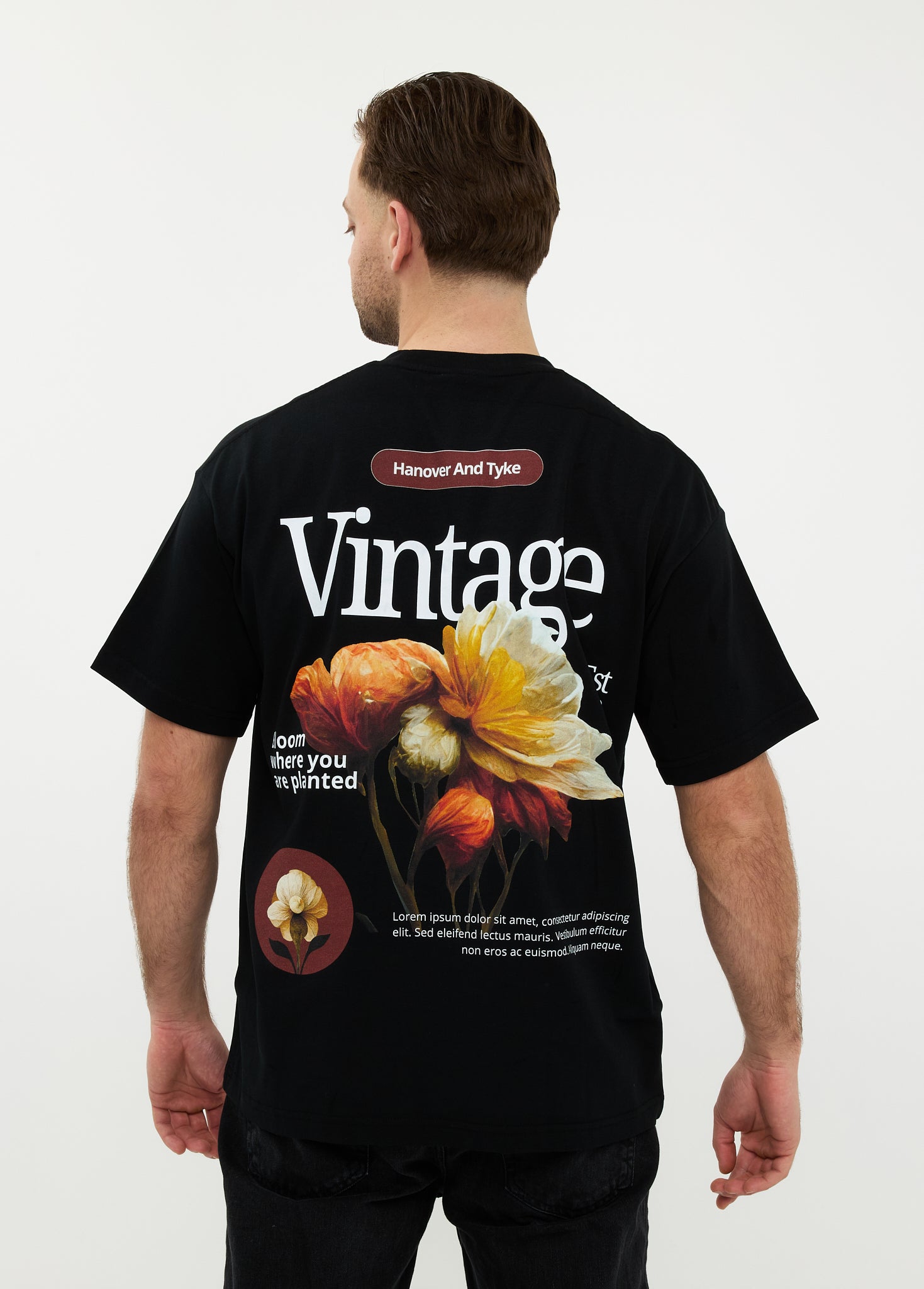 Oversized T-shirt 100% Katoen – Vintage Bloom
