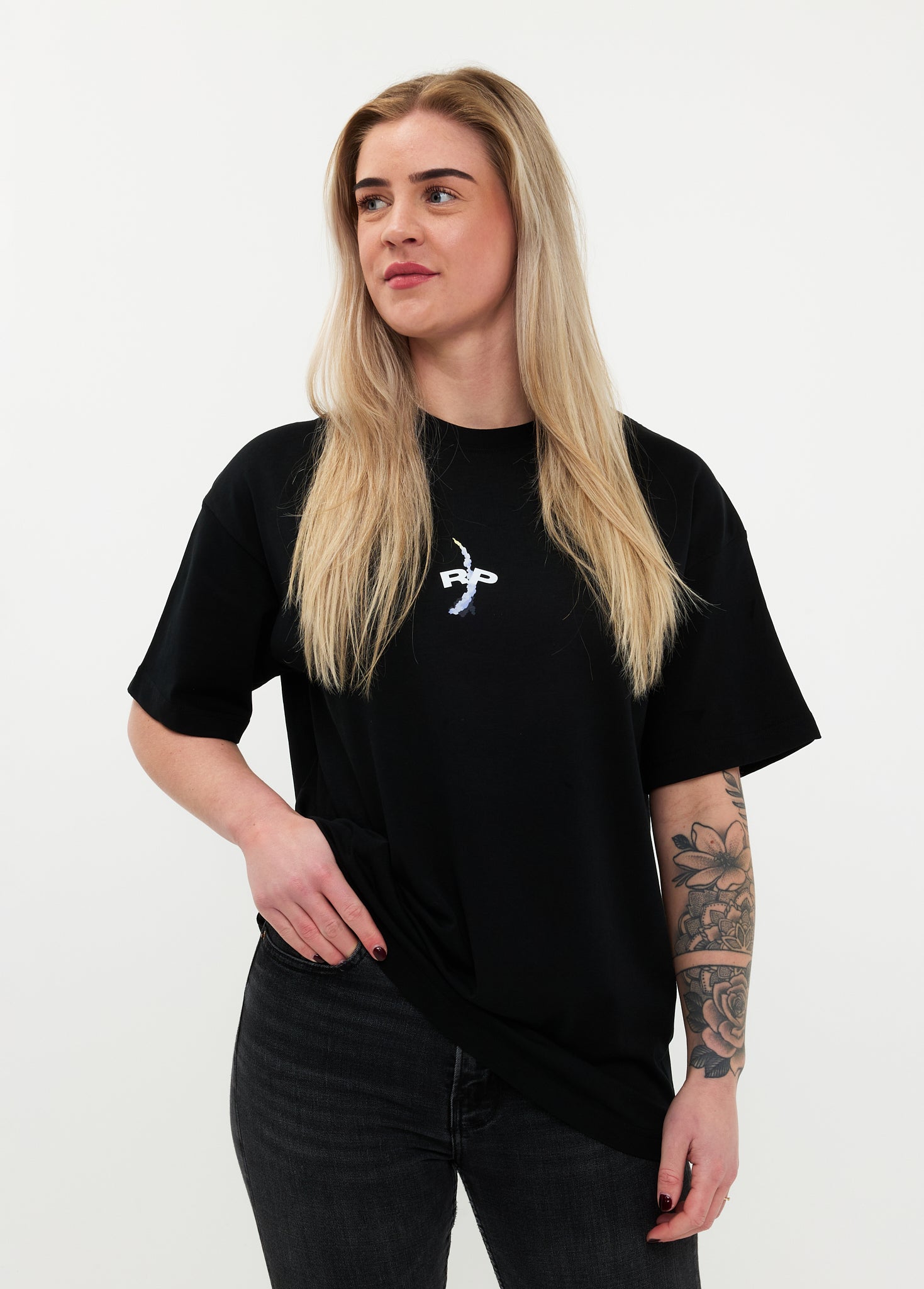 Oversized T-shirt 100% Katoen – 3D Rose & Love Letters