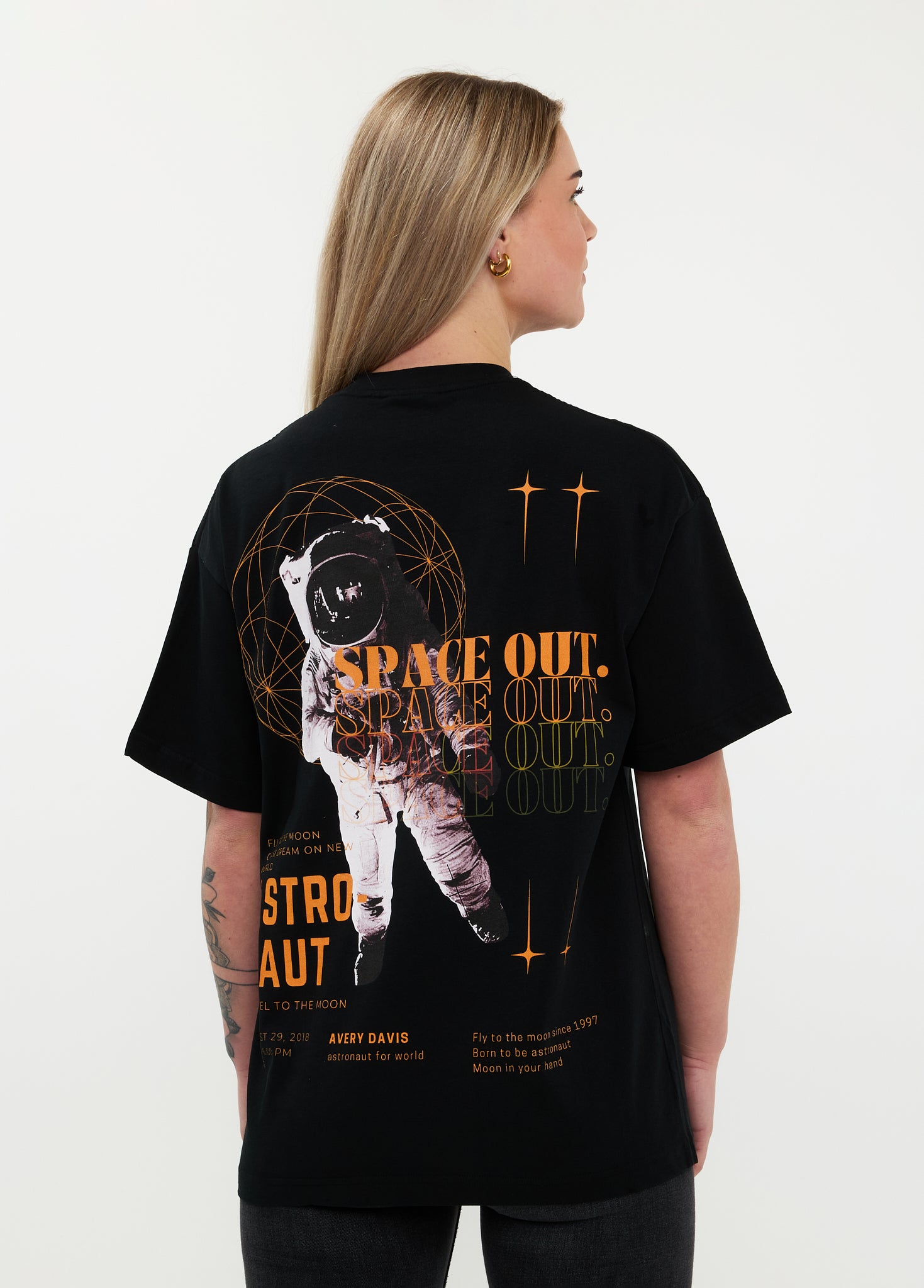 Oversized T-shirt 100% Katoen – Space Out Astronaut