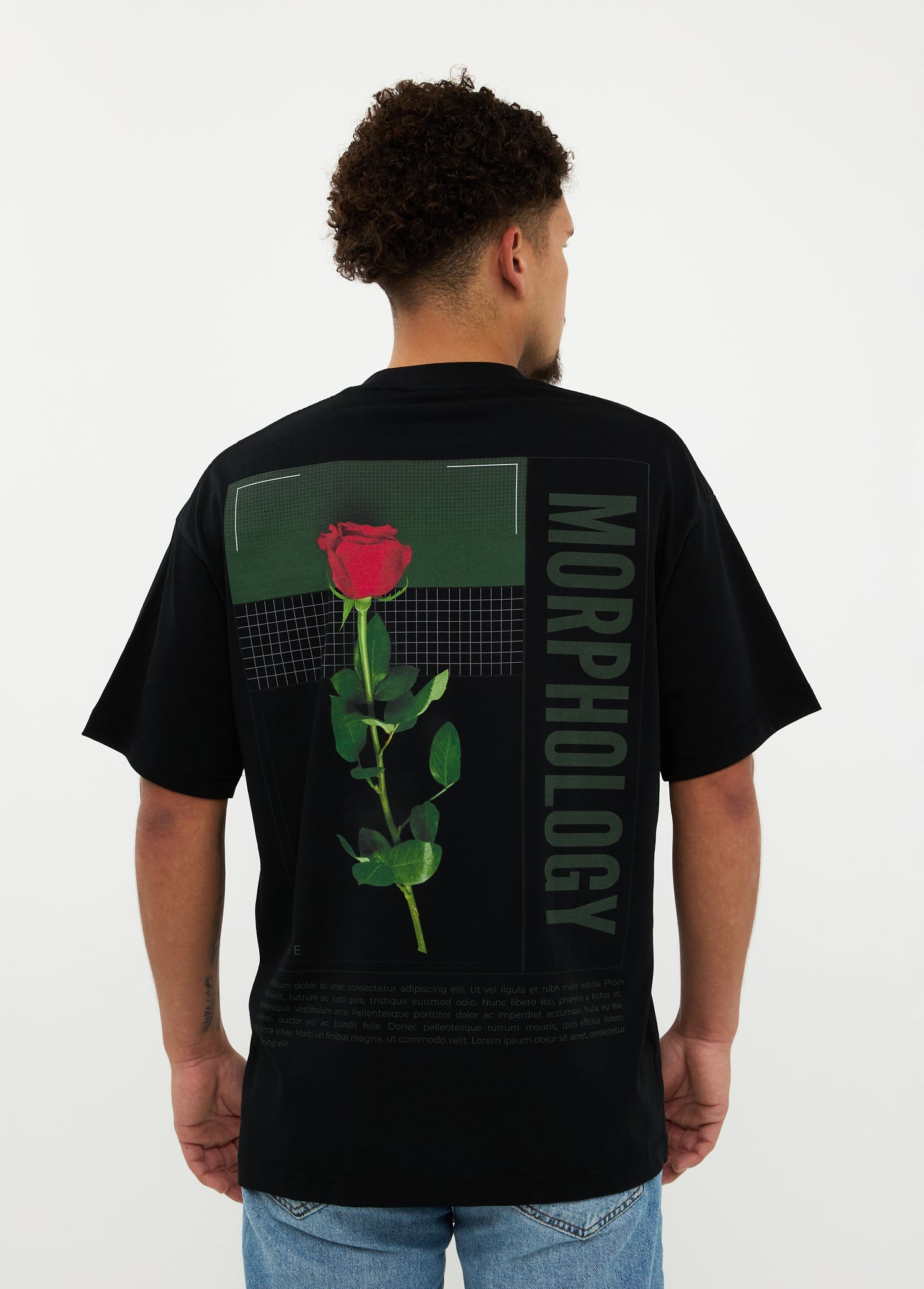 Oversized T-shirt 100% Katoen – Rose Morphology