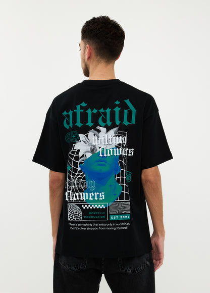 Oversized T-shirt 100% Katoen – Afraid skull