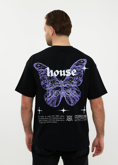Oversized T-shirt 100% Katoen – House & Butterfly Vibes