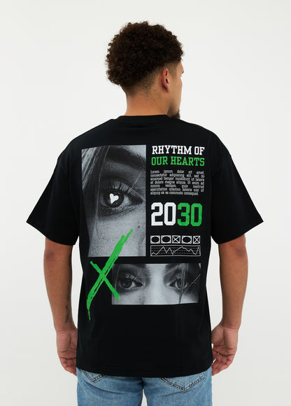 Oversized T-shirt 100% Katoen – Rhythm of Our Hearts