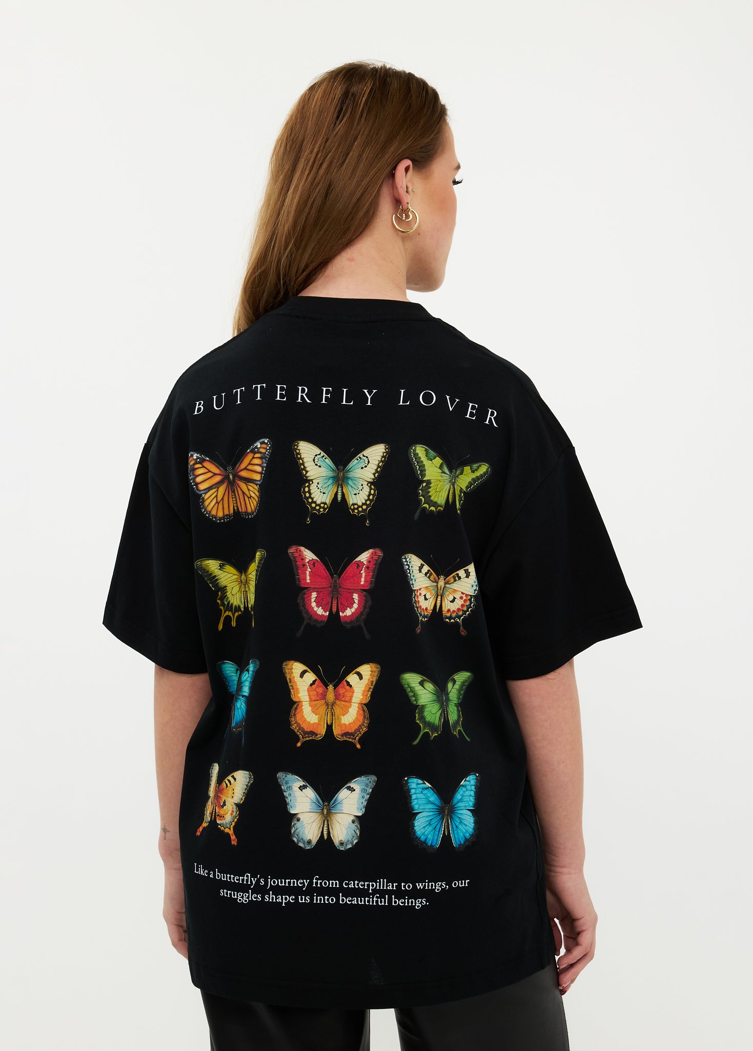 Oversized T-shirt 100% Katoen – Serene Butterfly